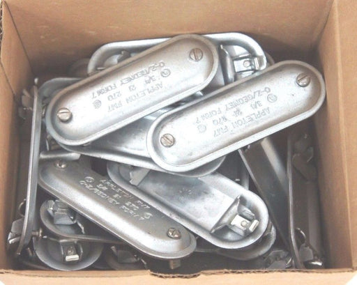 BOX OF 28 NEW APPLETON APP 270 3/4" STEEL FM7 BLANK COVERS