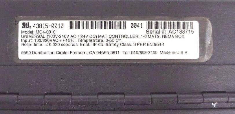 NEW STI MC4-0010 SAFETY MAT CONTROLLER 43815-0010