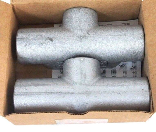 BOX OF 2 NEW COOPER CROUSE-HINDS T47 CONDUIT OUTLET BODIES FORM 7, 1-1/4"