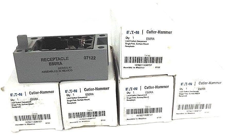 LOT OF 5 NIB CUTLER-HAMMER E50RA LIMIT SWITCH RECEPTACLES SER. A1