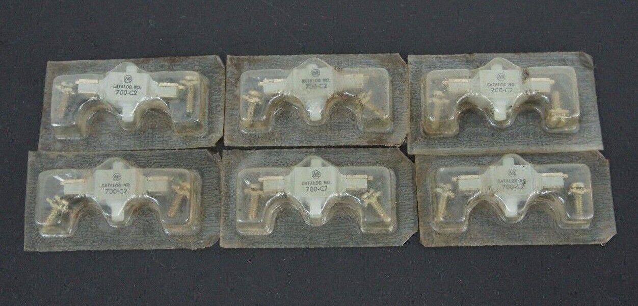LOT OF 6 NEW ALLEN BRADLEY 700-C2 CONTACT CARTRIDGES FOR RELAY FRONT DECK