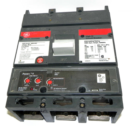 GENERAL ELECTRIC TJL4V2605 CIRCUIT BREAKER 500A, 600VAC, 3POLE
