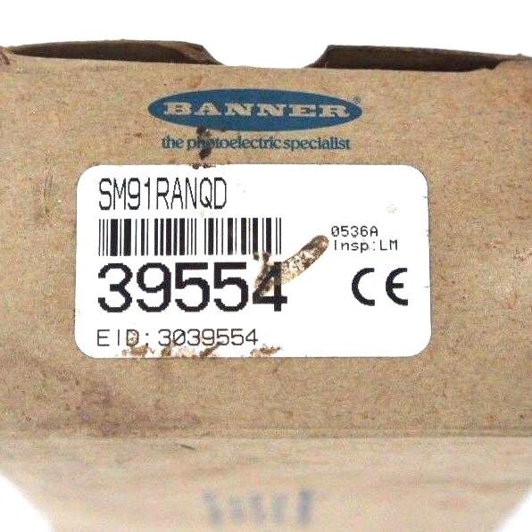 NIB BANNER SM91RANQD VALU-BEAM: RECEIVER 39554
