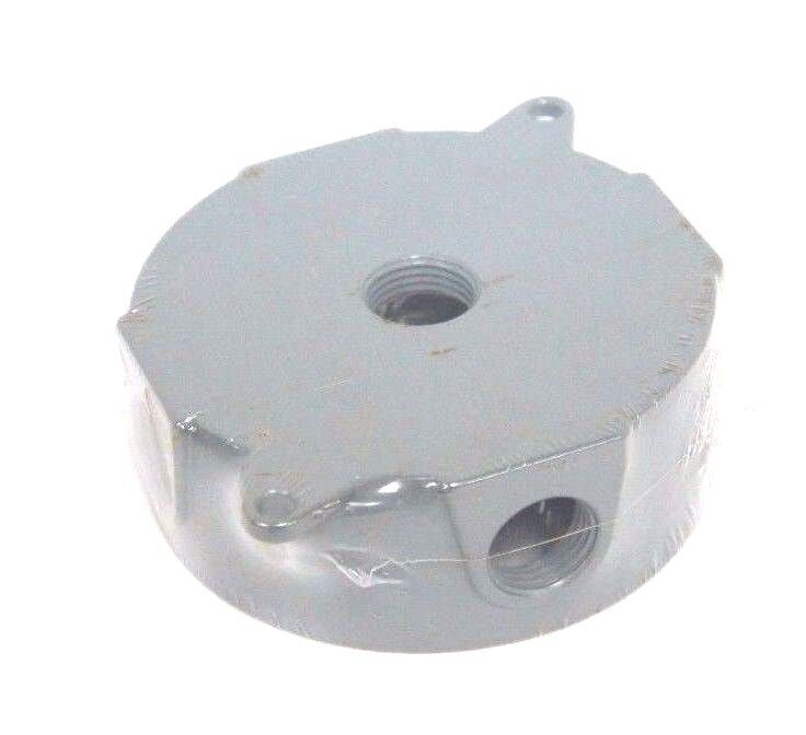 LOT OF 3 NEW HUBBELL TAYMAC RB550S METAL OUTLET BOXES 5 HOLES 1/2" NPT