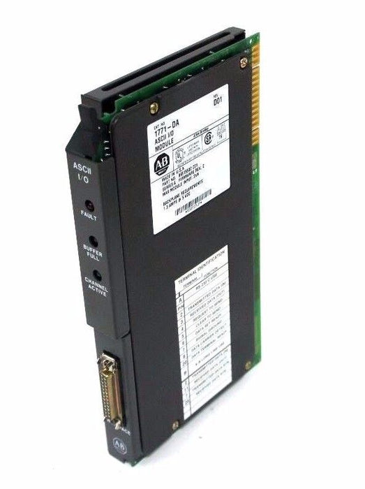 NIB ALLEN BRADLEY 1771-DA ASCII I/O MODULE SER. A, CAT REV. D01, F/W REV. C