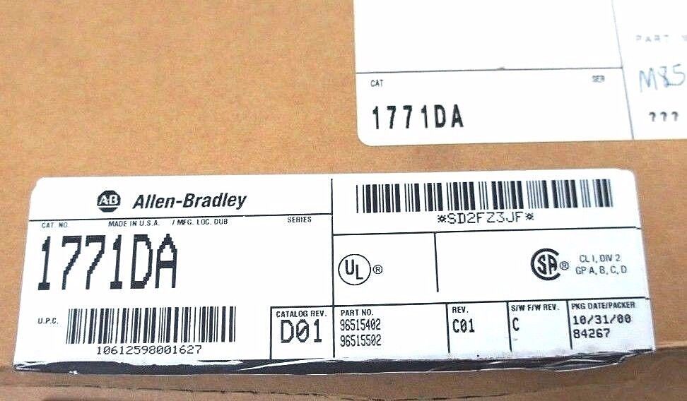 NIB ALLEN BRADLEY 1771-DA ASCII I/O MODULE SER. A, CAT REV. D01, F/W REV. C