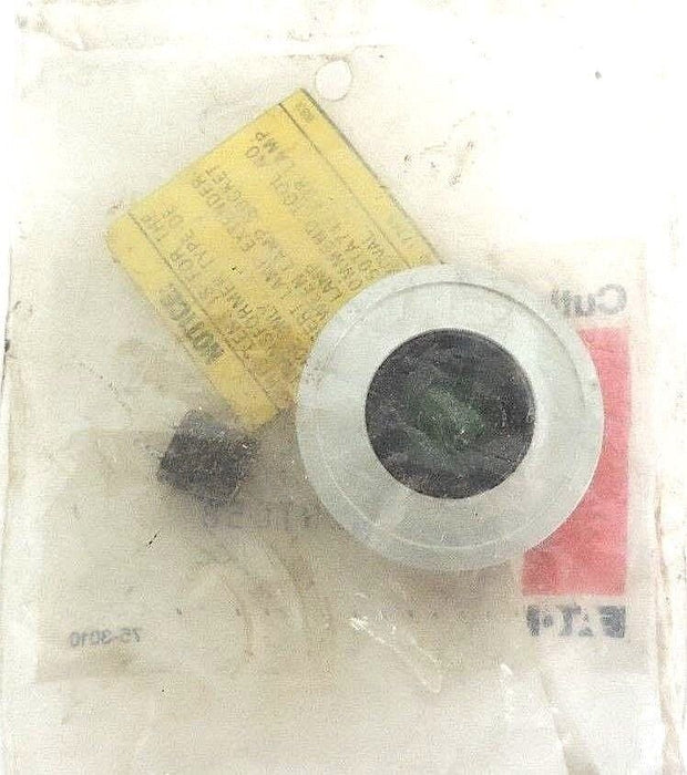 LOT OF 2 NEW CUTLER-HAMMER 10250TC58 SIDE LIGHTED PUSH-PULL LENS GREEN