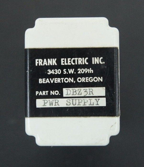 FRANK ELECTRIC DBZ3R POWER SUPPLY RELAY
