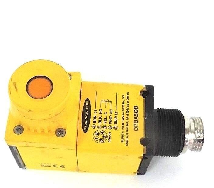 BANNER OSBUSR PHOTOELECTRIC SCANNING HEAD W/ OPBA5QD POWER BLOCK