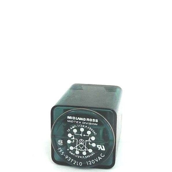 MIDLAND ROSS MIDTEX 155-93T2L0 RELAY 15593T2L0, 120VAC