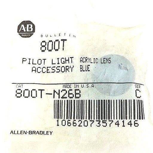 NIB ALLEN BRADLEY 800T-N26B SER. C PILOT LIGHT BLUE ACRYLIC LENS 800TN26B