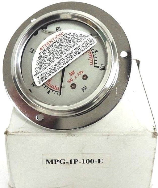 NIB GENERIC MPG-1P-100-E PRESSURE GAUGE MPG1P100E