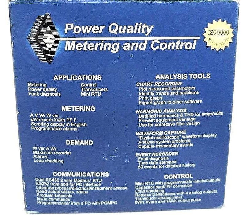 NIB GE MULTILIN PQM POWER QUALITY METER VERSION: 301.000 W/ PC SOFTWARE
