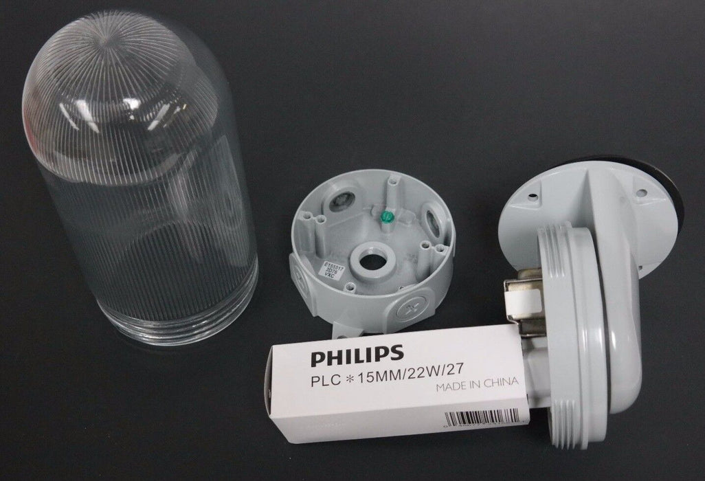 NIB RAB LIGHTING VXBR200S/F22 VAPORPROOF LIGHT FIXTURE 22W 120V WL BR 4" BX 1/2"