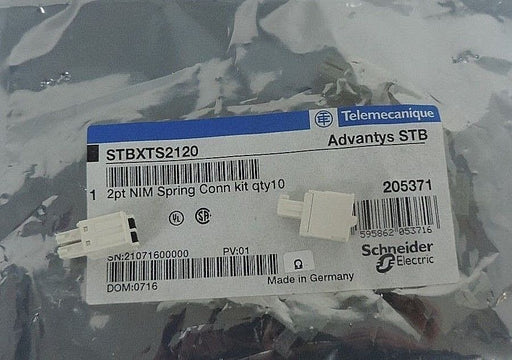 NEW TELEMECANIQUE STBXTS2120 ADVANTYS STB 2PT NIM SPRING CONN KIT QTY: 10