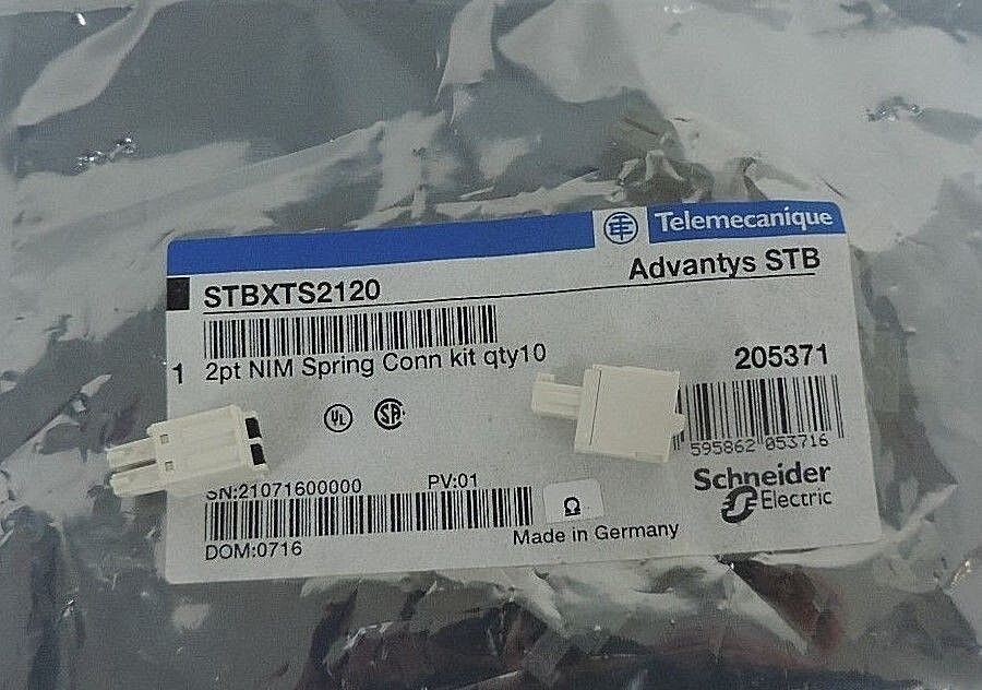NEW TELEMECANIQUE STBXTS2120 ADVANTYS STB 2PT NIM SPRING CONN KIT QTY: 10