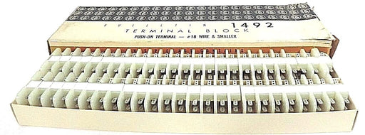 BOX OF 50 NEW ALLEN BRADLEY 1492-F4 SER. A TERMINAL BLOCKS 1492F4