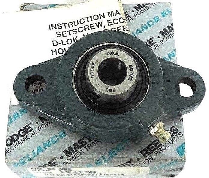 NIB DODGE RELIANCE ELECTRIC F2B-8C-008 FLANGE BLOCK BEARING 1/2", 124198
