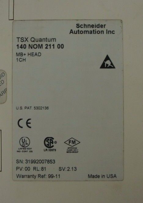 SCHNEIDER MODICON 140-NOM-211-00 TSX QUANTUM MB+ HEAD 1CH MODULE