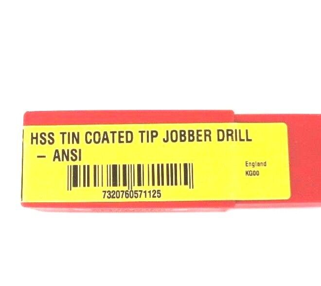 LOT OF 10 NEW DORMER A012 HSS TIN COATED TIP JOBBER DRILL - ANSI, 1/4 IN