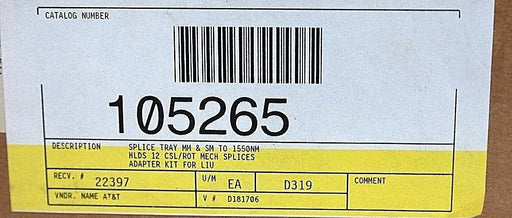 F/S AT&T WESTERN ELECTRIC 105289656 ONE D-181706 KIT OF PARTS SPLICE TRAY