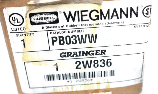 NEW HUBBELL PB03WW 3-PORT PUSHBUTTON ENCLOSURE