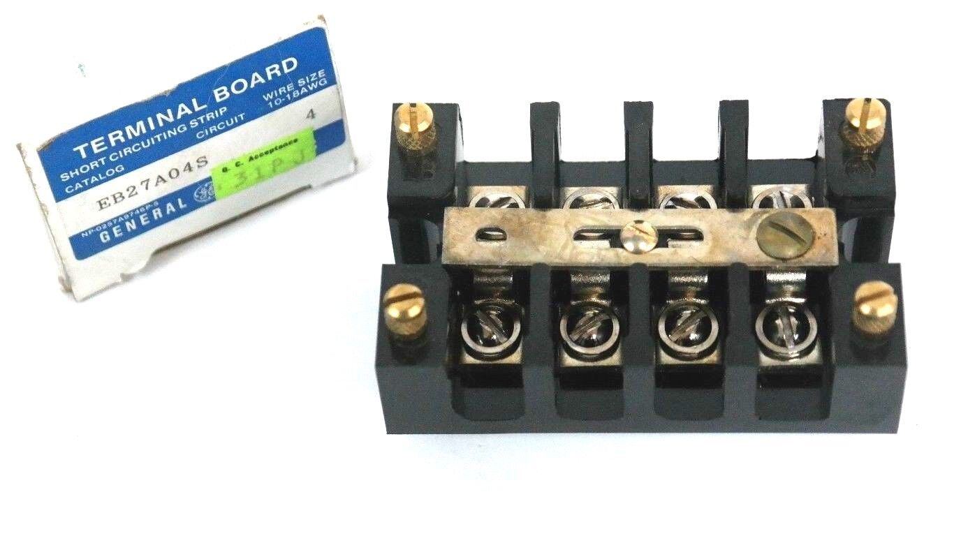 NIB GENERAL ELECTRIC EB27A04S TERMINAL BOARD WIRE SIZE 4 W/ 183B4226 P-I BLOCK