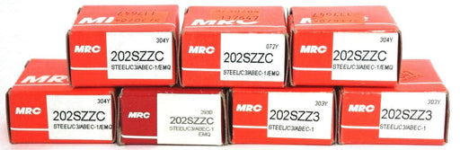 LOT OF 7 NIB MRC 202SZZ3 BALL BEARINGS