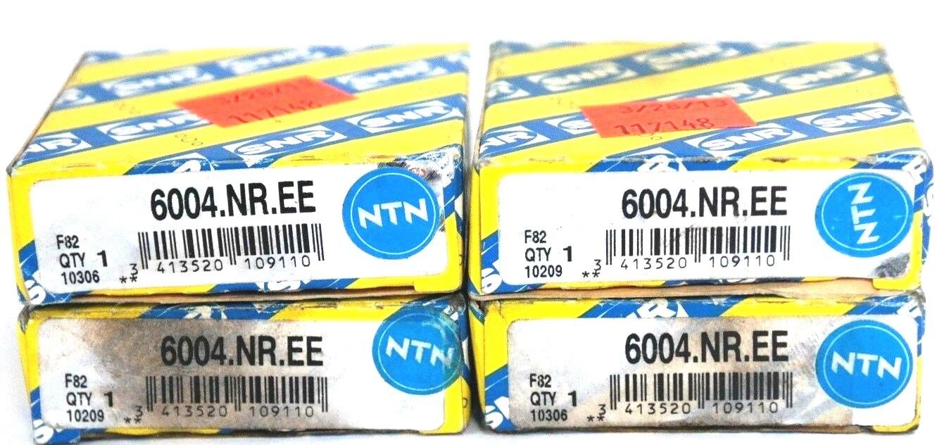 LOT OF 4 NIB SNR 6004.NR.EE BALL BEARINGS 6004NREE