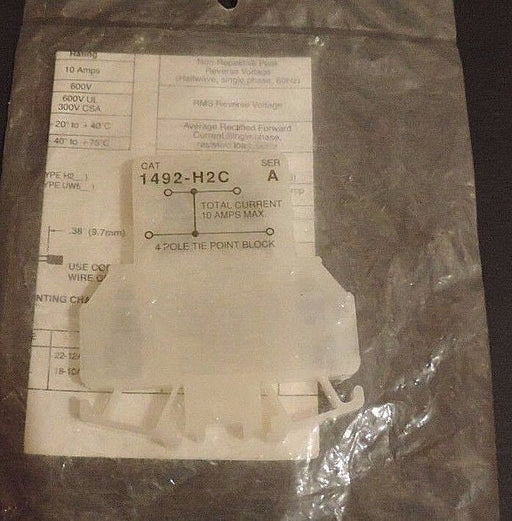NEW ALLEN BRADLEY 1492-H2C TIE POINT BLOCK 1492H2C, SER. A