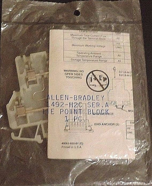 NEW ALLEN BRADLEY 1492-H2C TIE POINT BLOCK 1492H2C, SER. A