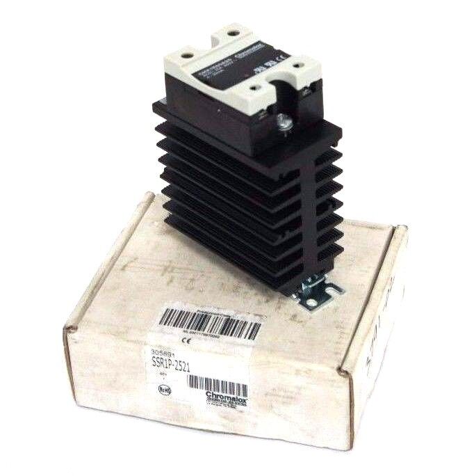 NIB CHROMALOX SSR1P-2521 HEAT SINK 305891, CHX1E60A25, 25A, 600V, 4-20MA