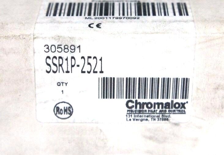 NIB CHROMALOX SSR1P-2521 HEAT SINK 305891, CHX1E60A25, 25A, 600V, 4-20MA