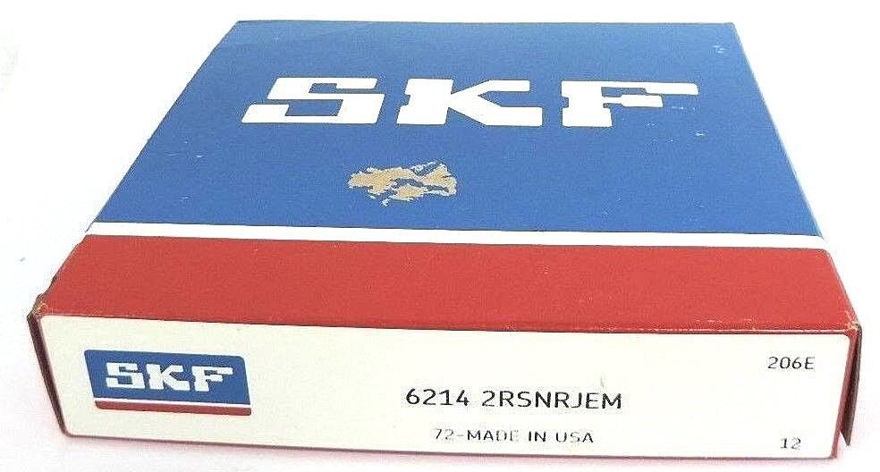 NIB SKF 62142RSNRJEM BALL BEARING SINGLE ROW W/SNAP RING 6214-2RSNRJEM