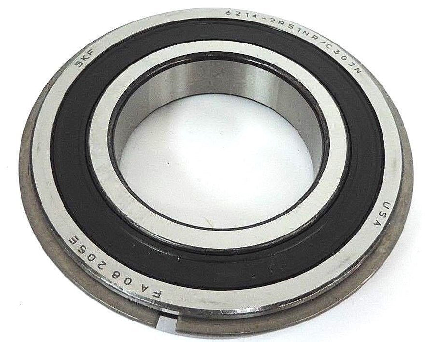 NIB SKF 62142RSNRJEM BALL BEARING SINGLE ROW W/SNAP RING 6214-2RSNRJEM