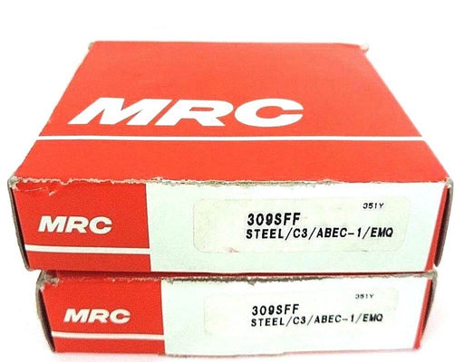 LOT OF 2 NIB MRC 309SFF BEARINGS RADIAL/DEEP GROOVE 45X100X25MM