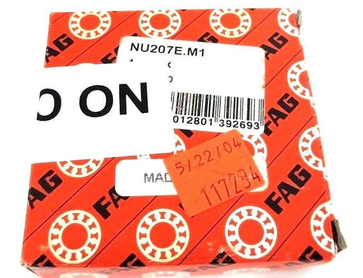NIB FAG NU207E.M1 SINGLE ROW CYLINDRICAL ROLLER BEARING NU207EM1