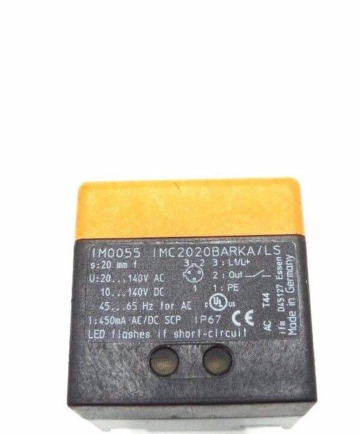 IFM IM0055 PROXIMITY SWITCH INDUCTIVE 20MM, 20-140VAC 10-140VDC, IMC2020BARKA/LS