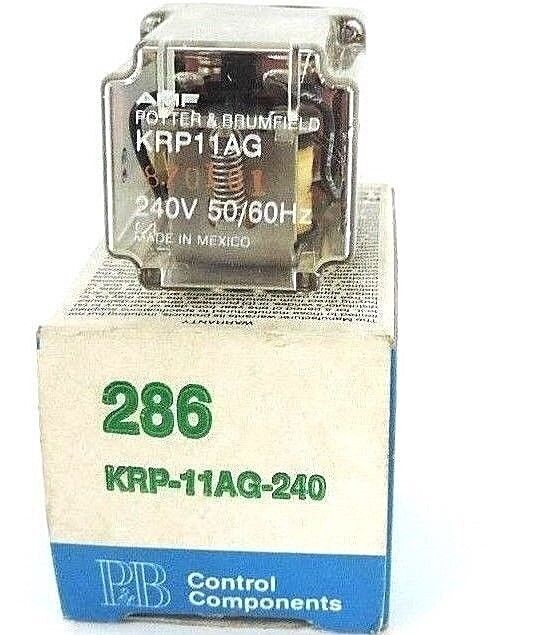 NIB POTTER & BRUMFIELD KRP-11AG-240 RELAY KRP11AG, 240V, 50/60HZ