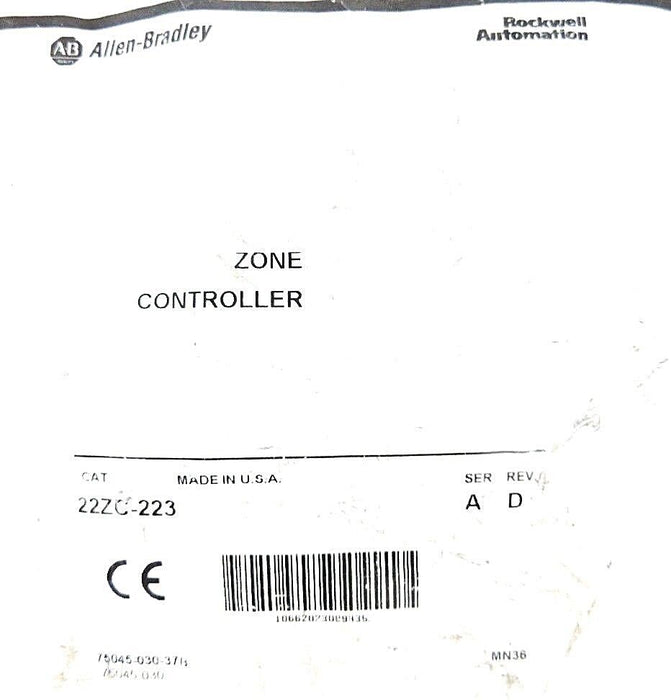 NEW ALLEN BRADLEY 22ZC-223 ZONE CONTROLLER SER. A, REV. D, 22ZC223