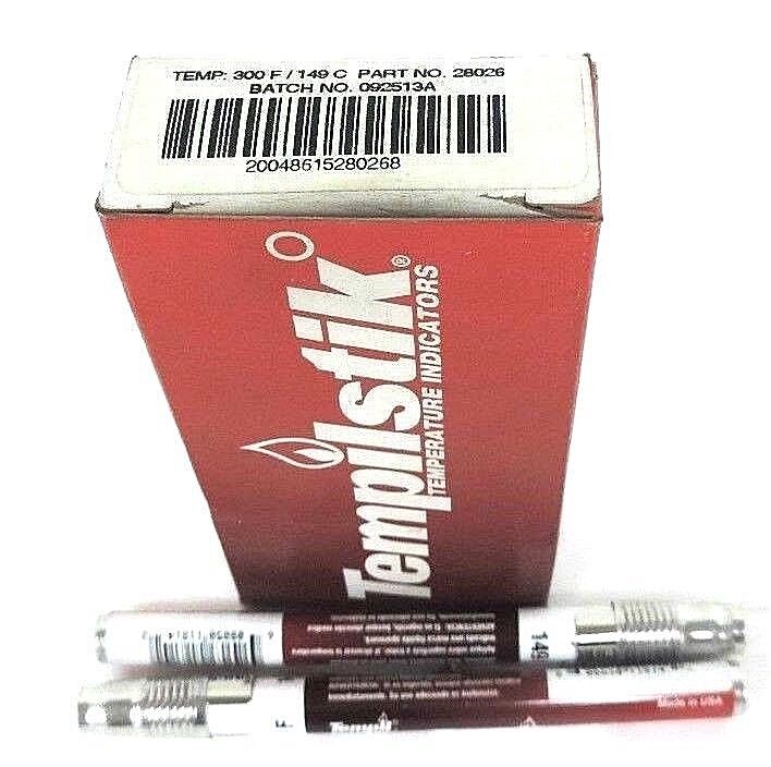 BOX OF 2 TEMPIL INC. 28026 TEMPILSTIK TEMPERATURE INDICATORS 300°F / 149°C