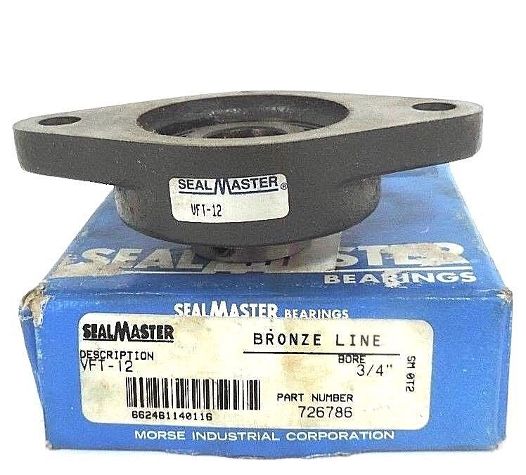 NIB SEALMASTER VFT12 BALL BEARING FLANGE UNIT VFT12, BORE 3/4
