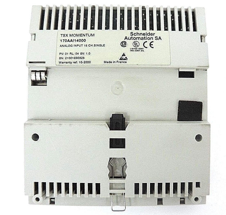 SCHNEIDER ELECTRIC 170AAI14000 ANALOG INPUT MODULE 16 CH. SINGLE PV:01, RL:04