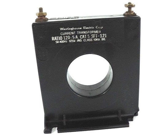 WESTINGHOUSE 5SFT-121 CURRENT TRANSFORMER RATIO 120:5A, 50-400HZ, 600V