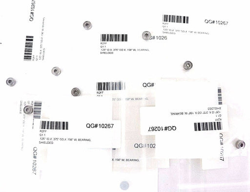 LOT OF 9 NEW MRC R2FF SHIELDED BALL BEARINGS .125"ID X .375"OD X .156"W