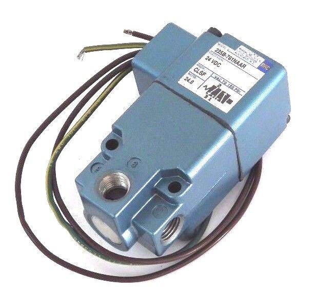 NEW MAC 225B-781NAAR SOLENOID VALVE 1/4" NPT 24VDC, 24.0 WATT, 225B781NAAR