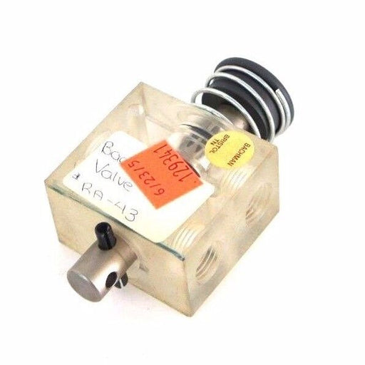 NEW BACHMAN RA-43 MANUAL VALVE 1-3/16" PVC PUSHBUTTON 6 LB. SPRING RA43