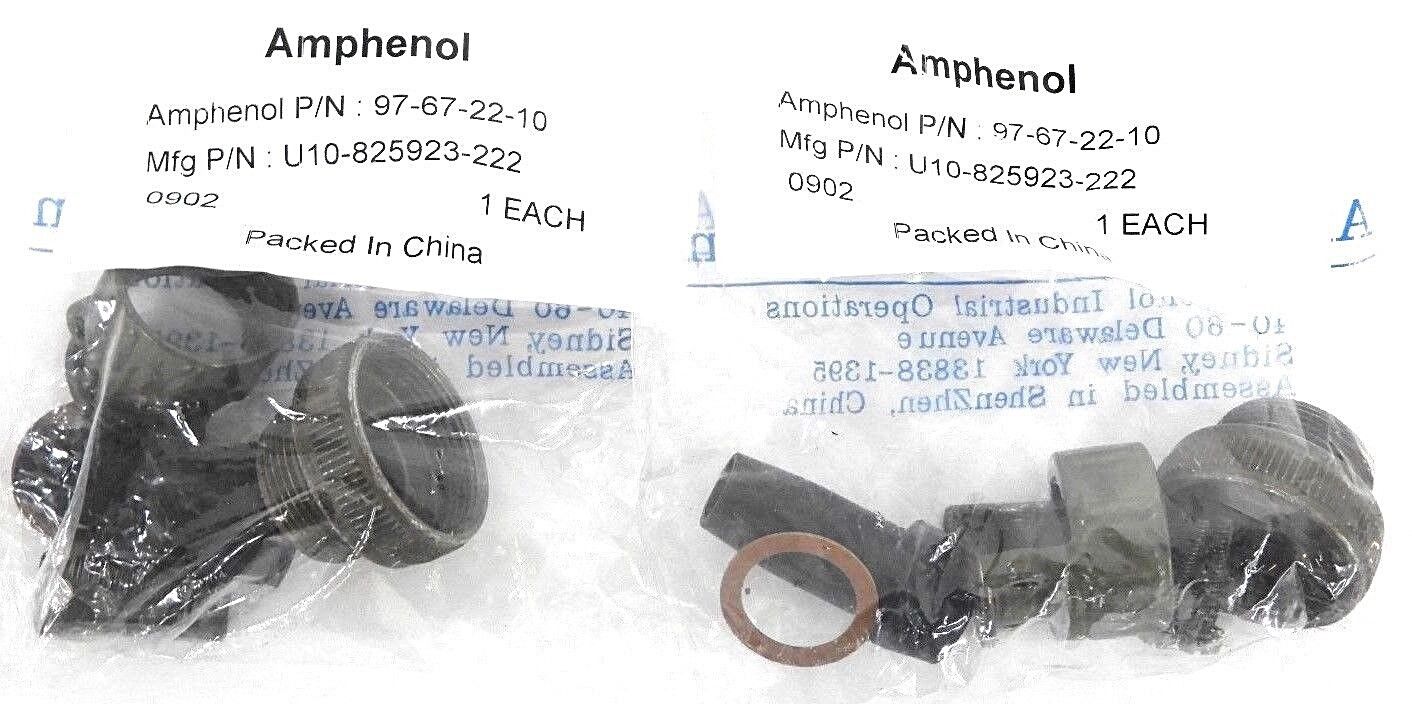 LOT OF 2 NEW AMPHENOL 97-67-22-10 CABLE CLAMPS 97672210