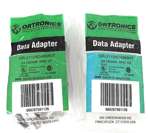 LOT OF 2 NEW ORTRONICS OR-21109DA8MKIT DATA ADAPTERS OR21109DA8MKIT