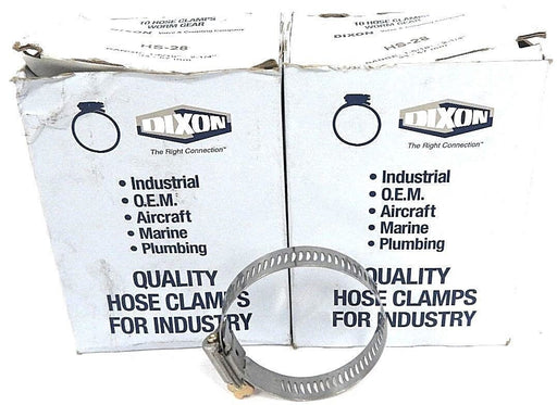 LOT OF 18 NEW DIXON HS-28 HOSE CLAMPS WORM GEAR 1-5/16" - 2-1/4", 33 - 57 MM